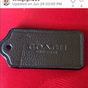 COACH replacement hang tag